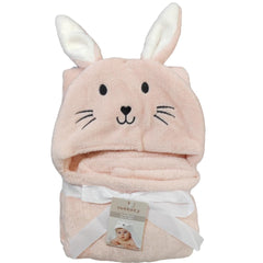 Bunny Hooded Blanket Pink