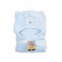Blue Bear Hooded Blanket