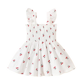 White Cotton Cherry Frock