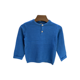 Blue Full Sleeves Round neck T-Shirt