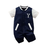 Baby Boy Half Sleeves Blue Romper