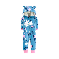 Open Feet Fleece Romper