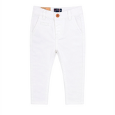 Baby Boy White Cotton Pant