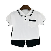 2PC Set White Polo Set