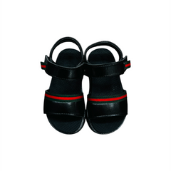 Black Sandal With Red Stripes