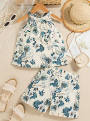 2PC Floral Print Suit