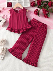 2PC Dark Pink Suit