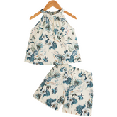 2PC Floral Print Suit