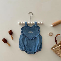 Baby Girl Blue Cotton Bodysuit