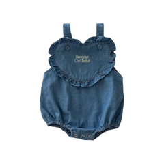 Baby Girl Blue Cotton Bodysuit