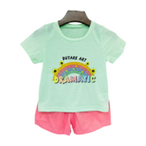 2PC Baby Girl Rainbow Suit