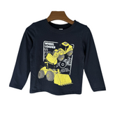 Blue Round Neck Excavator T-Shirt