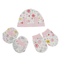 3PC Baby Set- Cap, Mittens & Booties Set