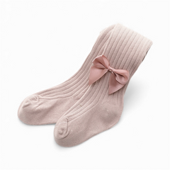 Pink Bow Woollen Leggings