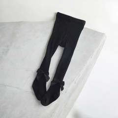 Black Bow Woollen Leggings