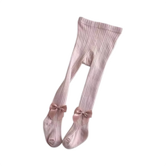 Pink Bow Woollen Leggings