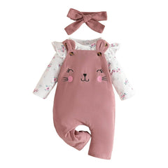 2Pc Floral Romper Set