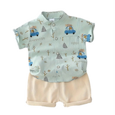 2PC Green Safari Suit