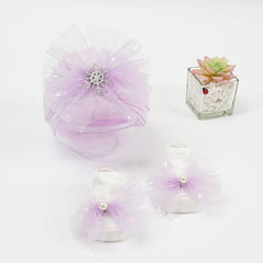 Purple Turban Cap & Socks Set