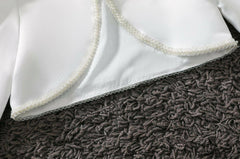 White Silk Pearl Shrug