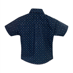 Blue Polka Dots Half Sleeves Shirt