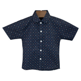 Blue Polka Dots Half Sleeves Shirt