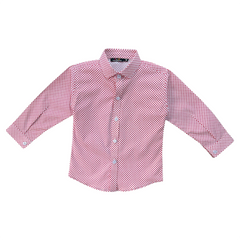 Baby Boy Red Checkered Shirt