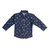 Baby Boy Blue Printed Shirt
