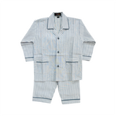 Blue Stripes Cotton Night Suit