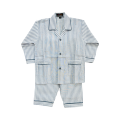 Blue Stripes Cotton Night Suit