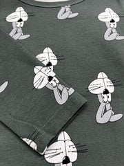 Green Rabbit Night Suit