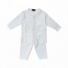 2PC White Pajama Night Suit