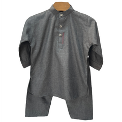 Grey Kurta Shalwar Set