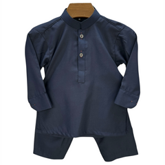 Navy Blue Kurta Shalwar Set