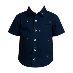 Boys Blue Half Sleeves Shirt