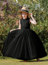 Black Lace Party Wear Frock