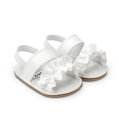 White Frill Pre walker Sandal