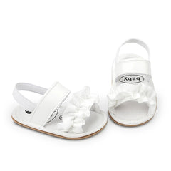 White Frill Pre walker Sandal