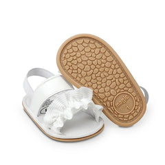 White Frill Pre walker Sandal