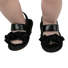 Black Frill Pre walker Sandal