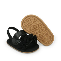 Black Frill Pre walker Sandal