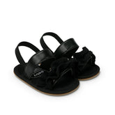 Black Frill Pre walker Sandal