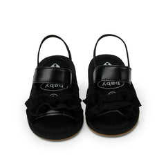 Black Frill Pre walker Sandal