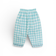 Green Stripes Full Sleeves Cotton Night Suit