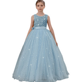 Blue Glitter Fancy Frock