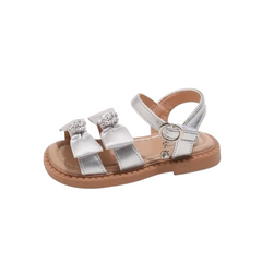 Silver Bow Sandal