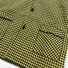 Yellow Checkered Cotton Night Suit