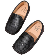 Woven Black Loafers