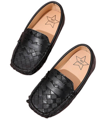 Woven Black Loafers
