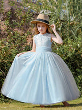 Blue Lace Party Wear Frock